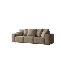 SOFA 3-Sitzer ELLA Modern Mit Schlaffunktion Stoff Noel Beige - Beige, Holz/Textil (247/78/90cm) - Kaiser Möbel
