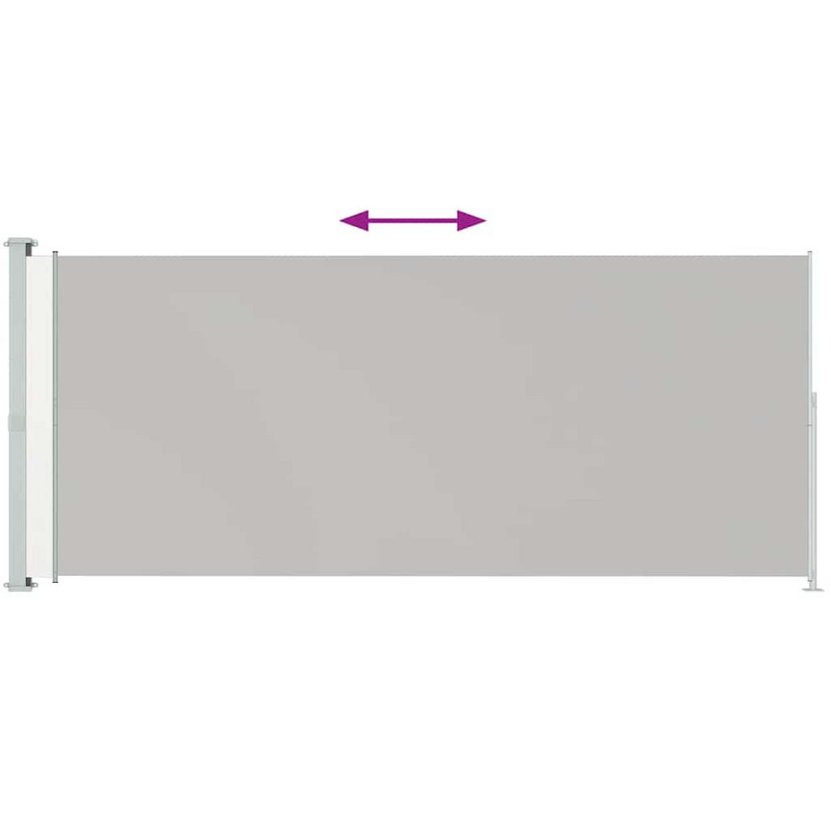 SEITENMARKISE Ausziehbar 180x500 cm Creme - Creme, Textil (180/5/180cm) - furnicato