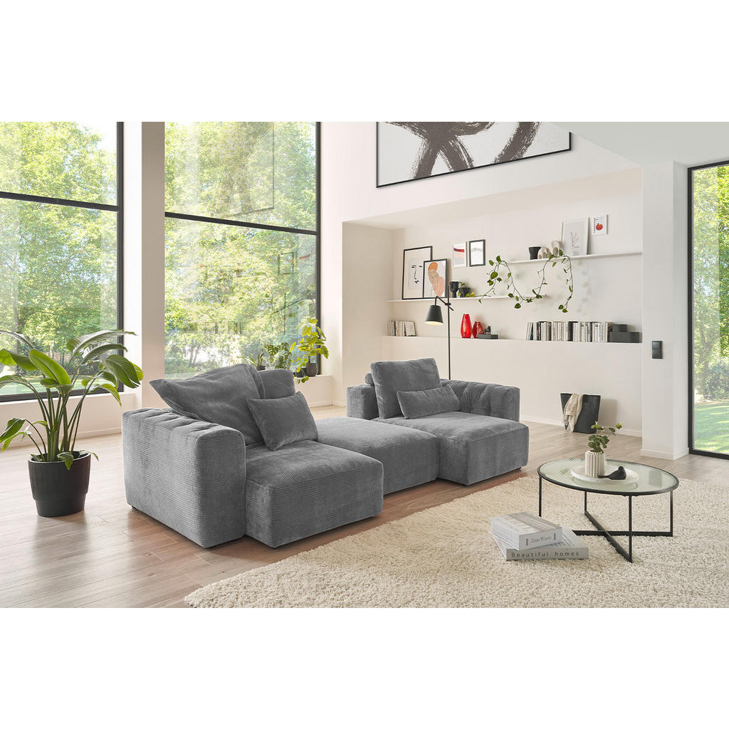 Thumbnail - Kawola Sofa, Grau, Textil, Echtholz, 2-Sitzer, Füllung: Kaltschaum, 107x39x107 cm, Wohnzimmer, Sofas & Couches, Sofas, M...