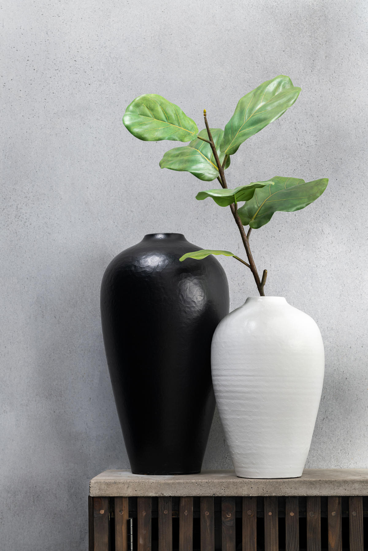 VASE YING - Töpferei - Weiß - S - 35 cm hoch - Weiß, Keramik (35cm) - J-Line