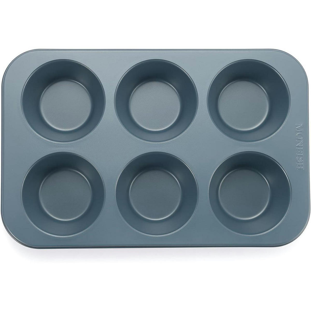 MUFFINFORM für 6 Jumbo-Tassen Karbonstahl Haze Blue - Grau, Metall (22.5/4.5/34.5cm)