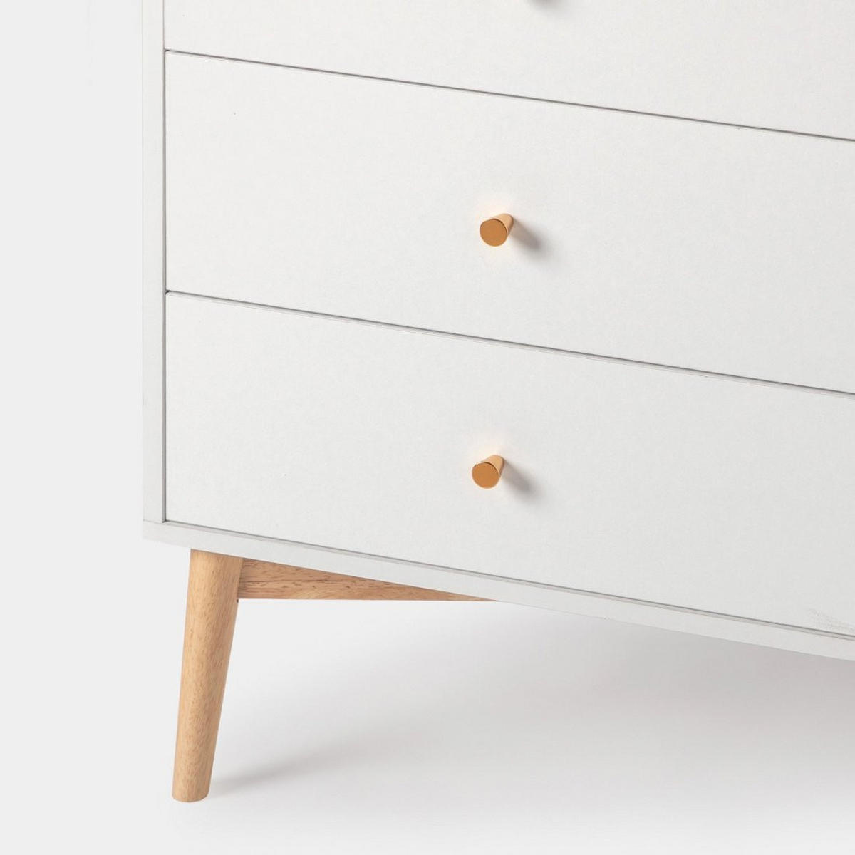 KOMMODE MIT SCHUBLADEN Vichy Weiß 100 cm x 76 cm - Weiß, Holzwerkstoff (100/76/40cm) - Klast Home