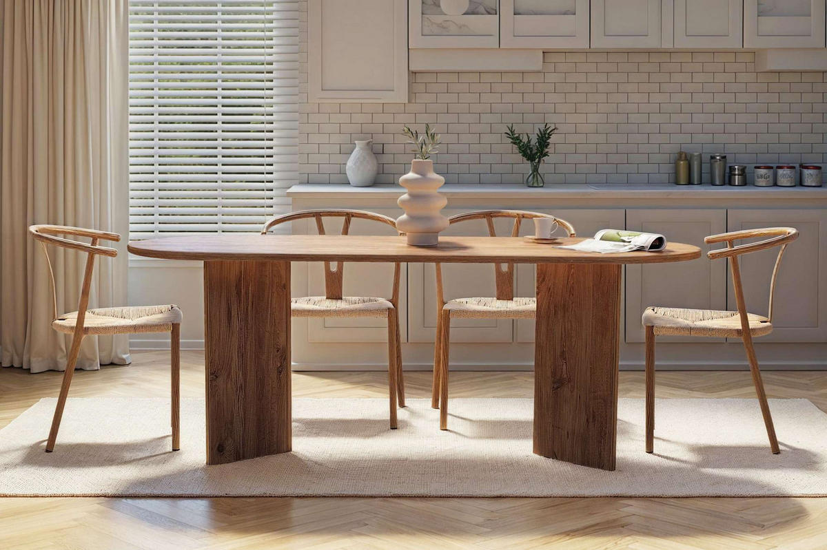 ESSTISCH sabella Braun - Braun, Holz (200/90/75cm) - Habitat Garten