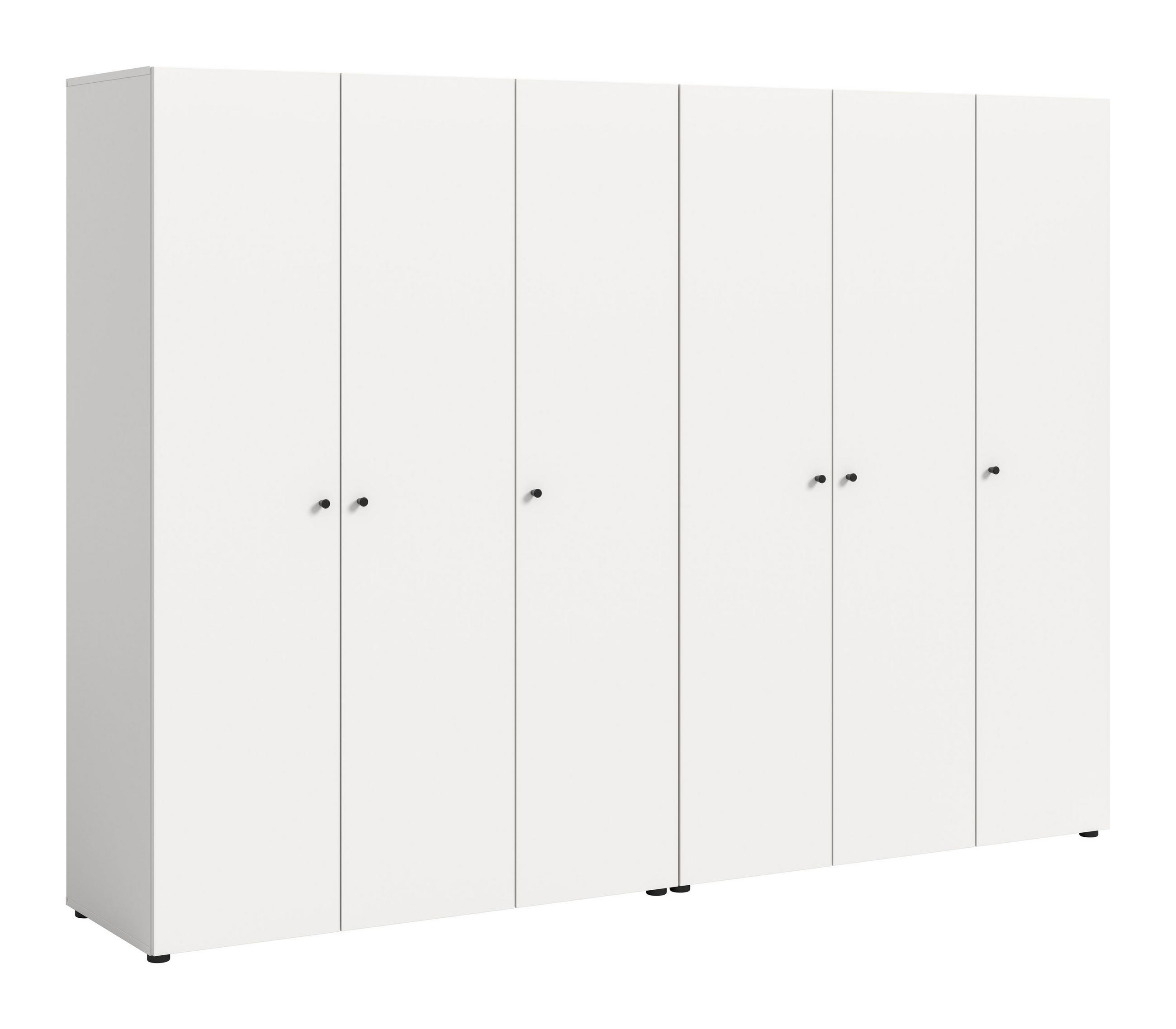 KLEIDERSCHRANKKOMBINATION DARWIN (B/H/T: ca. 240/176/51 cm) in Weiß/weiß - Weiß, Holzwerkstoff (240/176/51cm)