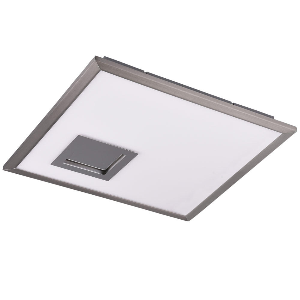 LED DECKENLEUCHTE PORTLAND Silber - Silberfarben, Metall (45/45/4cm)