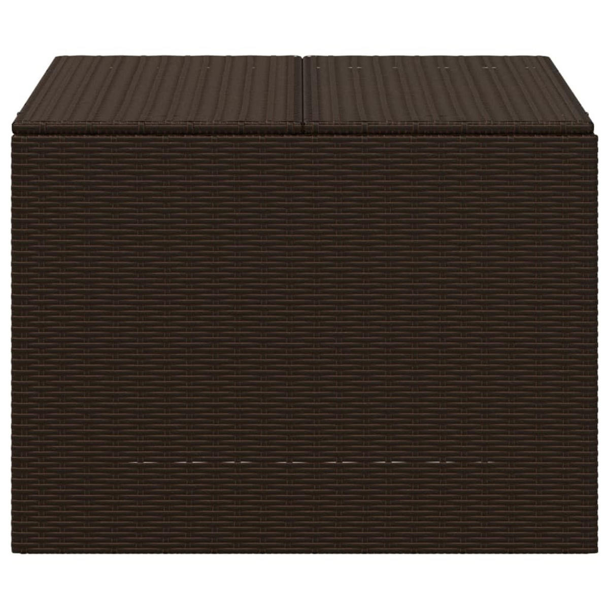 GARTENTRUHE Braun 291L Poly Rattan - Braun, Kunststoff (80/132/75cm) - furnicato
