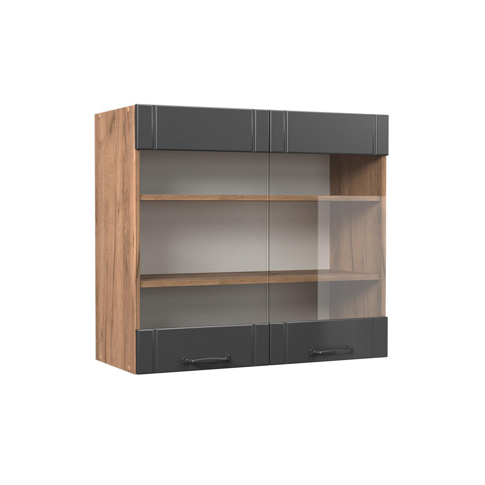 Honigeiche/Dunkelgrau, Holzwerkstoff (80/72/34.1cm) - Vicco