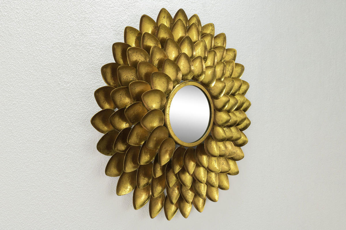 WANDSPIEGEL Gold 74,5/75 cm - Goldfarben, Metall (5.21/75/4cm) - KUNSTLOFT