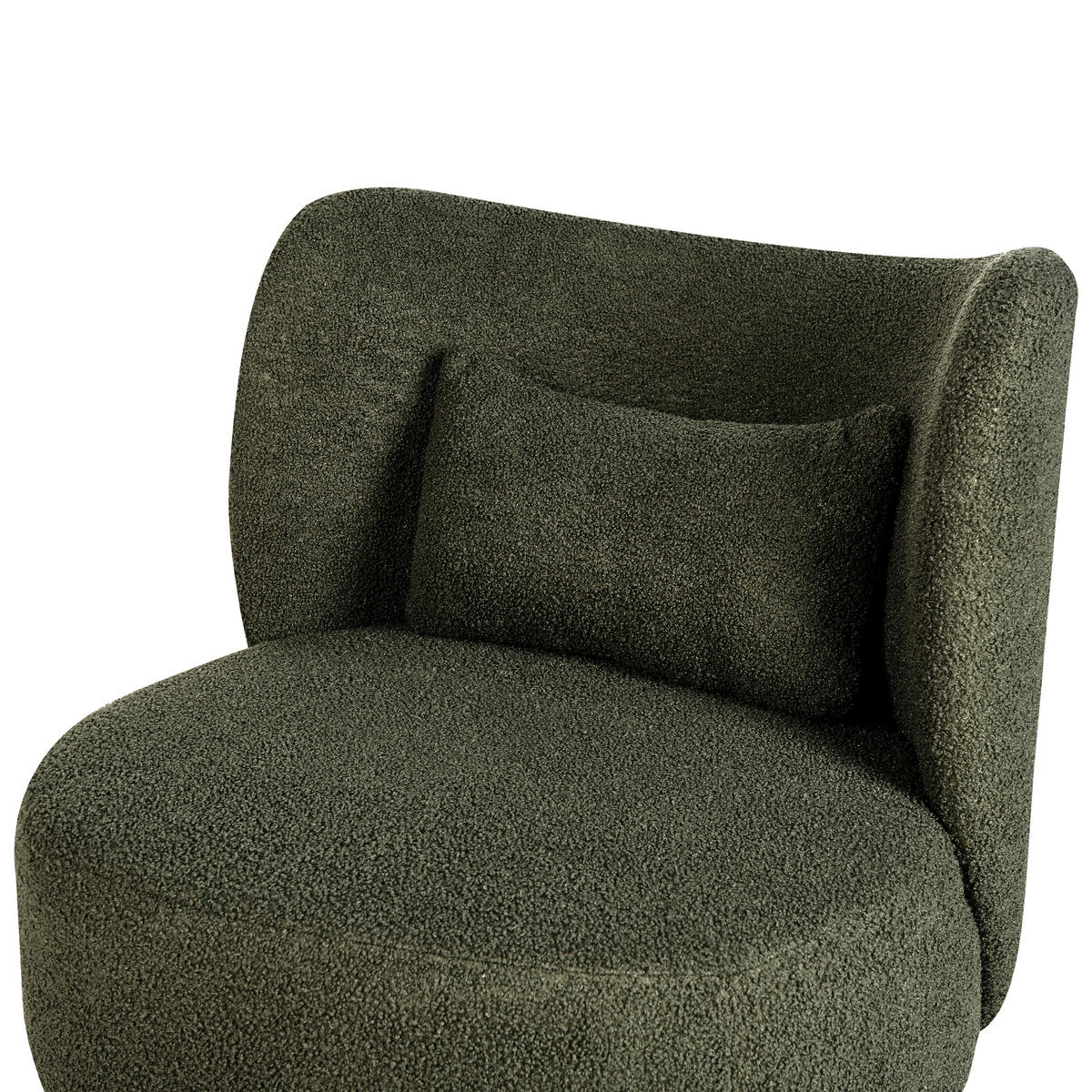 SESSEL BOUCLE Grün Otsby - Grün, Holz/Textil (60/76/55cm) - Beliani