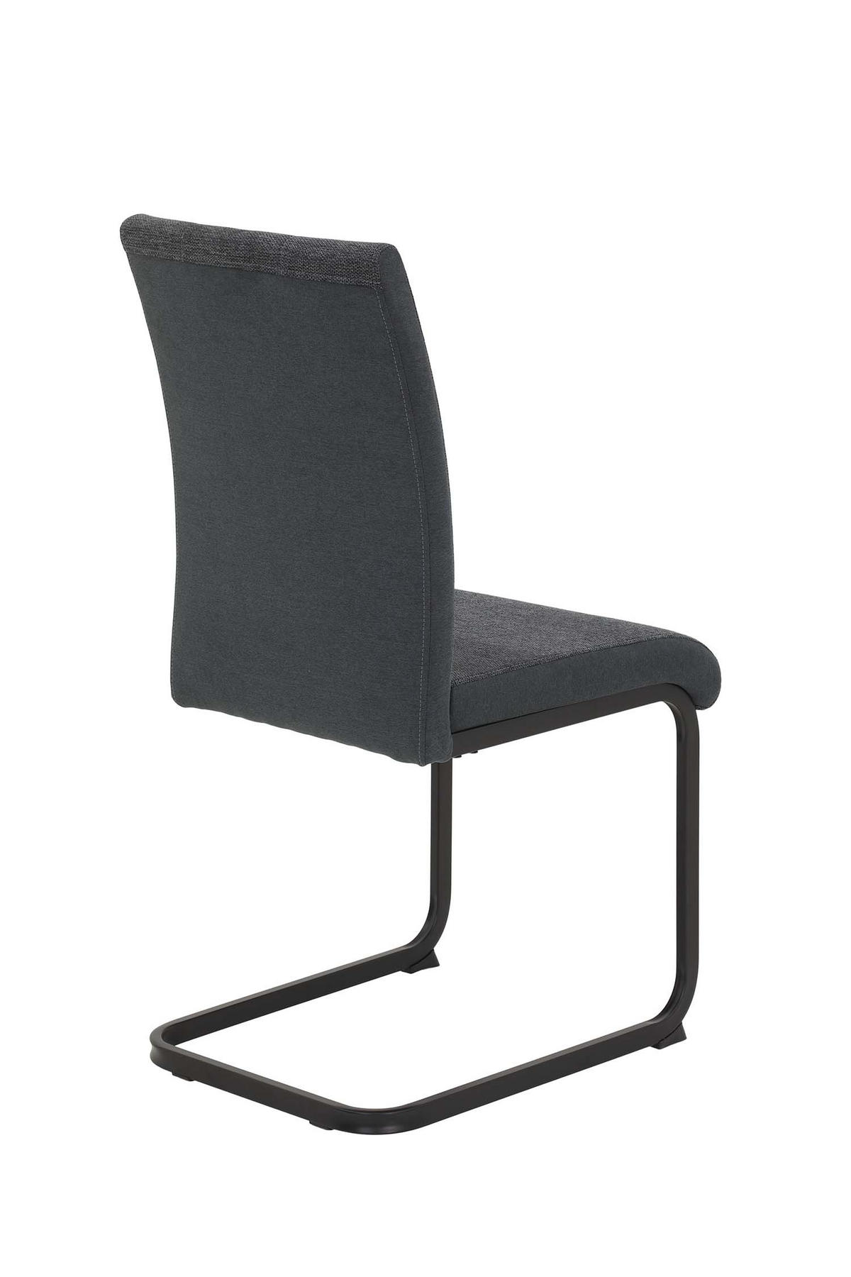 SCHWINGSTUHL 2 Stück Linn - Webstoff Anthrazit - Anthrazit/Schwarz, Textil/Metall (43/92/52cm) - Hela Vertriebs GmbH