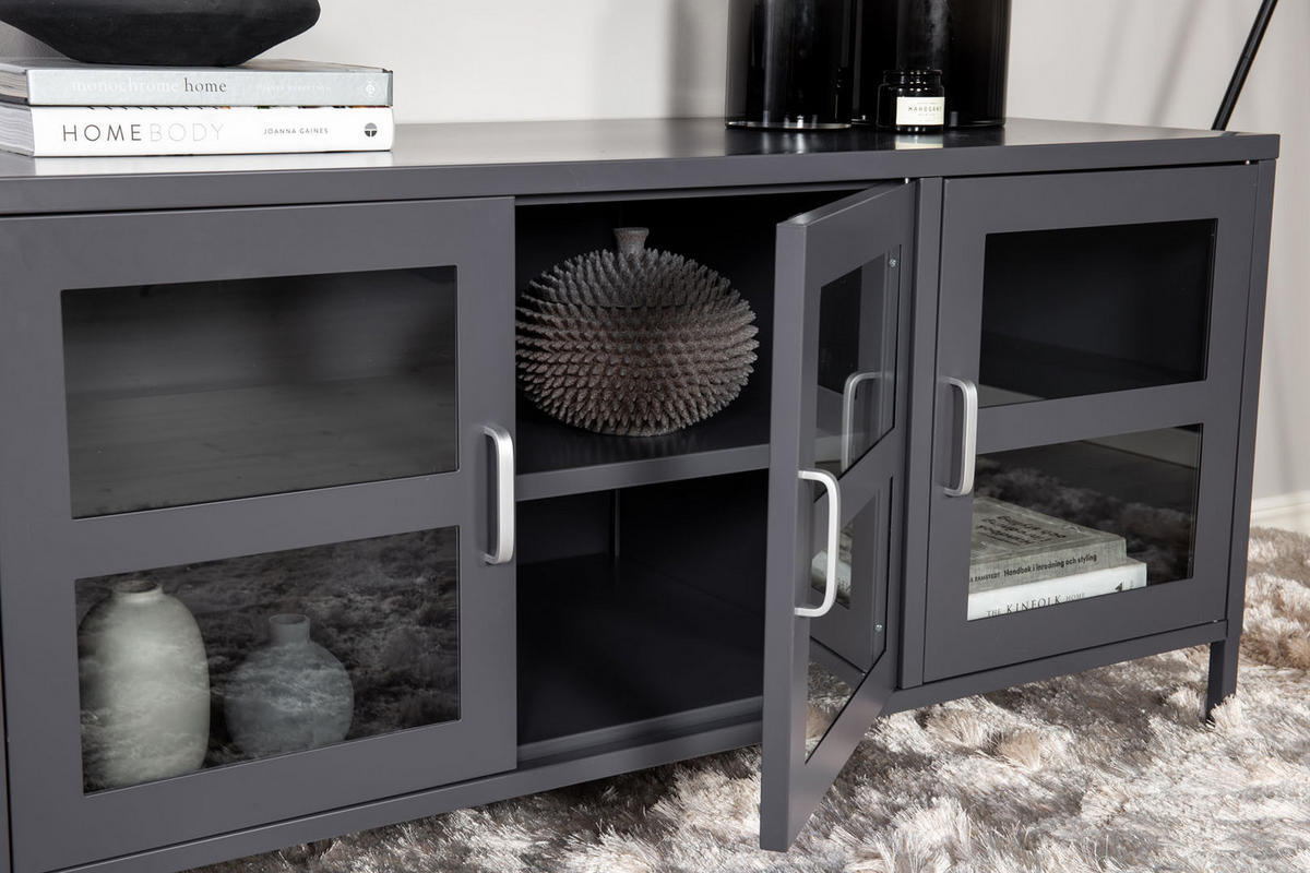 TV-ELEMENT Hellgrau - Hellgrau, Holzwerkstoff (120/58/48cm) - ebuy24