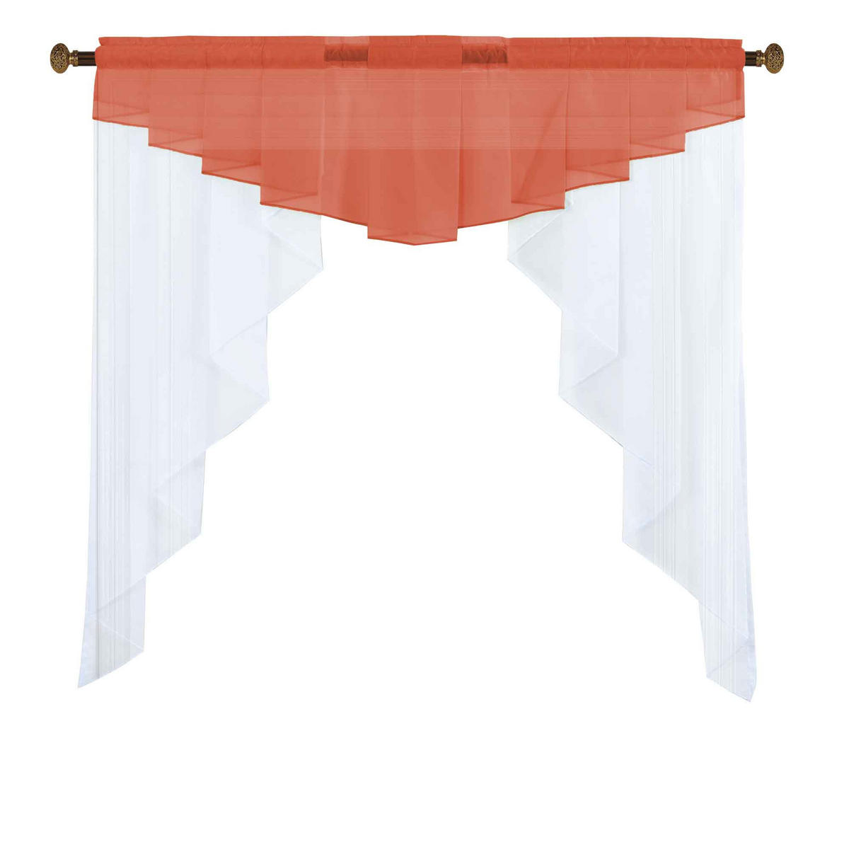 SCHEIBENGARDINE MEIßEN 100x100 cm Terrakotta - Terra cotta, Textil (100/100cm) - Gardinenbox