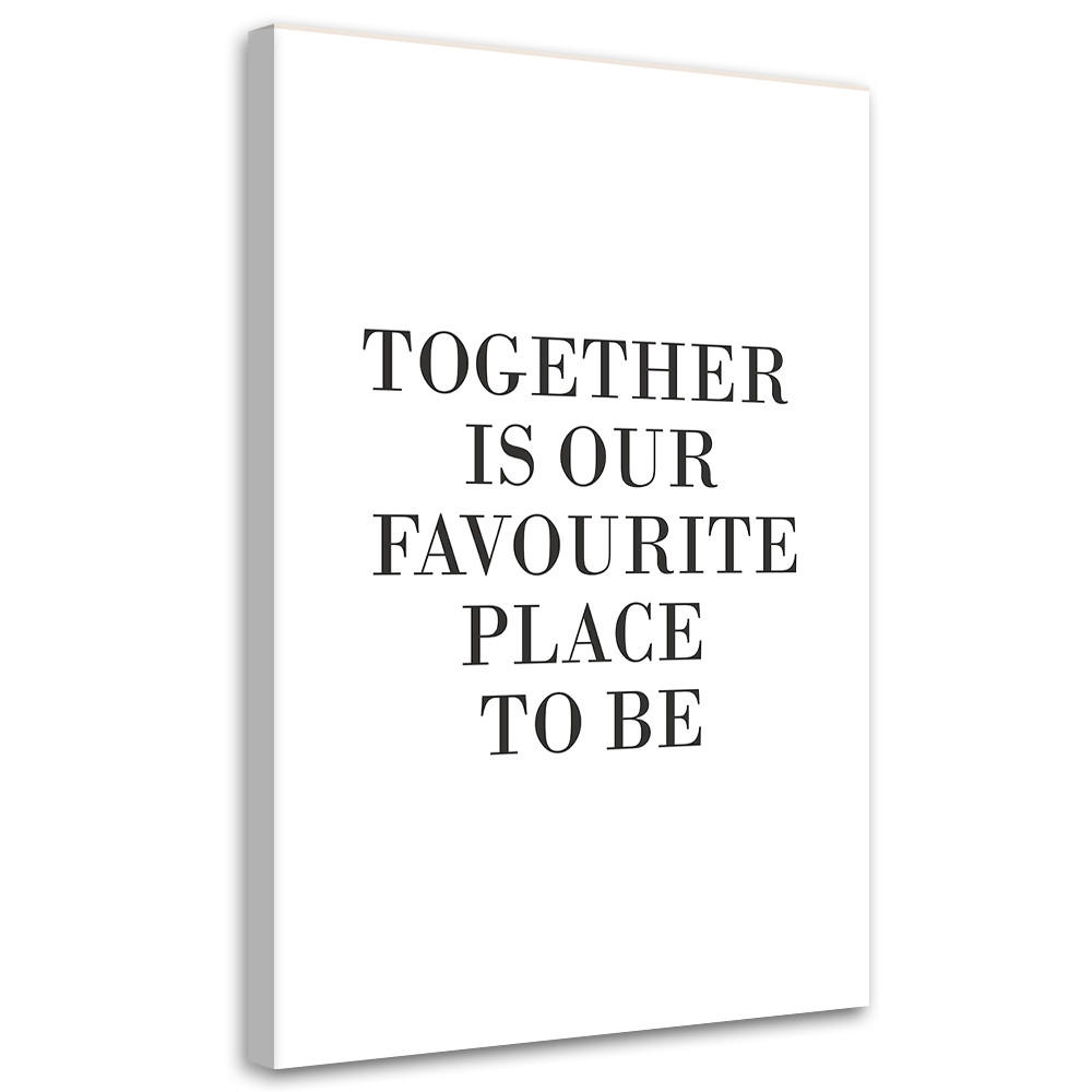 WANDBILD gemeinsam - Schwarz, Textil (40/60cm) - Feeby