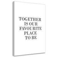 WANDBILD gemeinsam - Schwarz, Textil (40/60cm) - Feeby