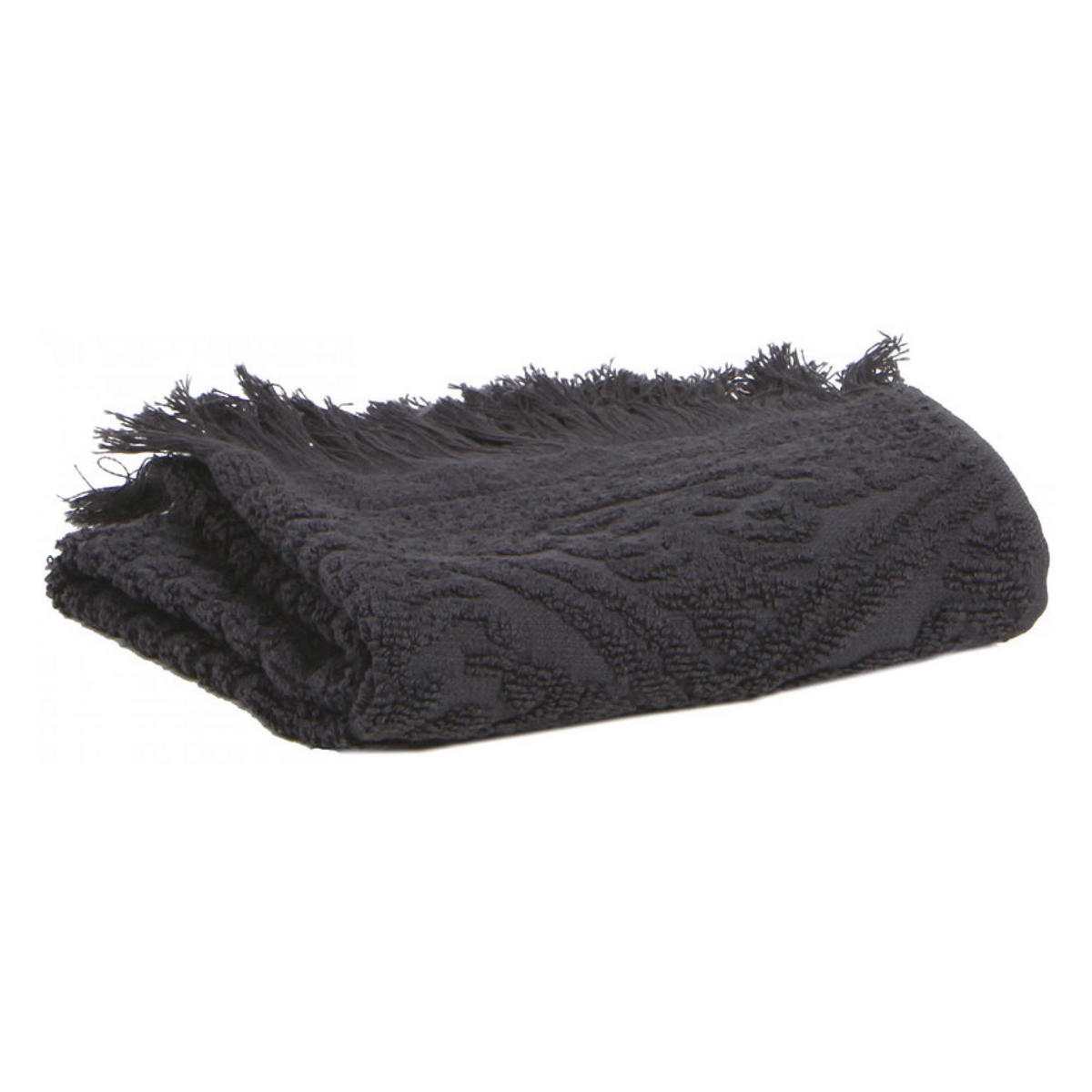 DUSCHTUCH Zoé carbonfarben 70 x 140 cm - Schwarz, Textil (70/140cm) - Vivaraise