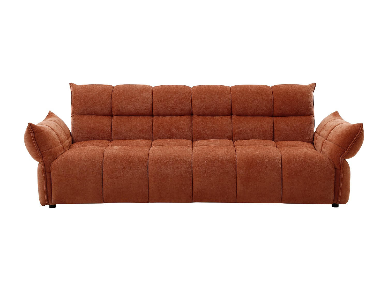 SCHLAFSOFA - 3 Personen - stoff - terracotta Hakemo - Terracotta, Textil (250/85/90cm) - Vente-Unique