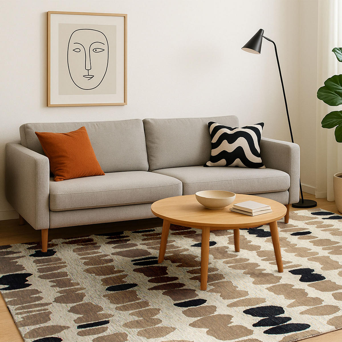 TEPPICH Lou Men In Black 170/240 cm - Schwarz, Textil (170/240cm) - Lola&Moi