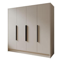 FLÜGELTÜRENSCHRANK PORTO - Kaschmir/Schwarz, Holzwerkstoff (200/200/51cm) - Meblini