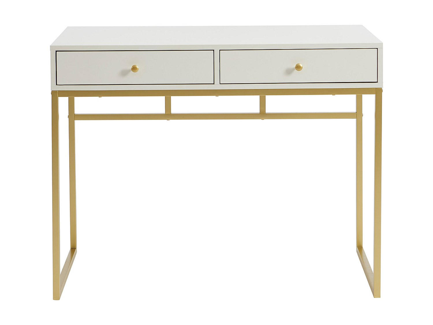 KONSOLENSCHREIBTISCH - 100 cm x 48 cm - holz - weiß Codenio - Weiß, Holz/Metall (48/100/78cm) - Vente-Unique