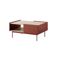 COUCHTISCH Color Rot, mit Schubladen - Rot, Holzwerkstoff (65/97/45cm) - Bettso