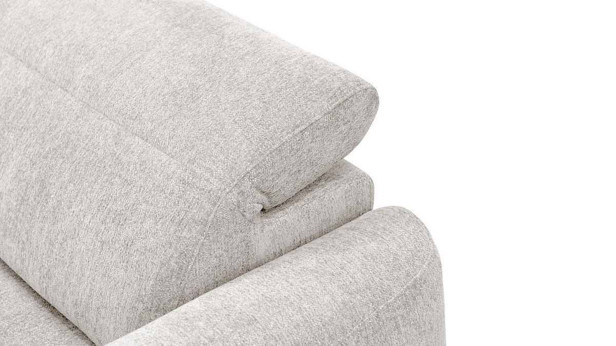 ECKSOFA NERO 4-Sitzer, ecru - Ecru/Schwarz, Holz/Textil (272/81/159cm) - Courtois Laville