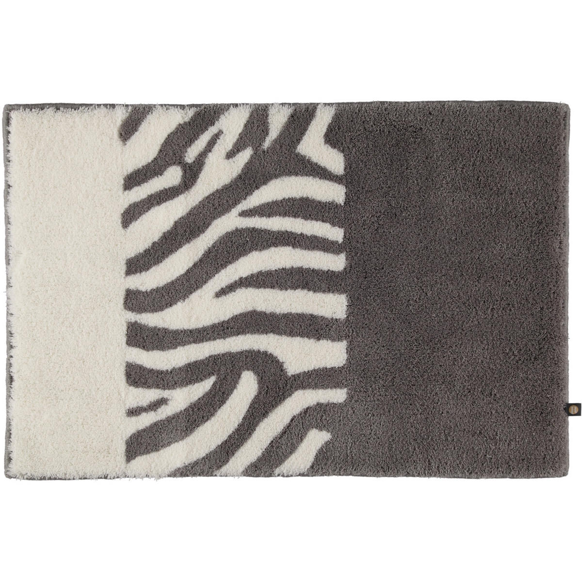 BADTEPPICHE ZEBRA KIESEL-WEISS - 1401 - Grau, Textil (60/90cm) - Rhomtuft