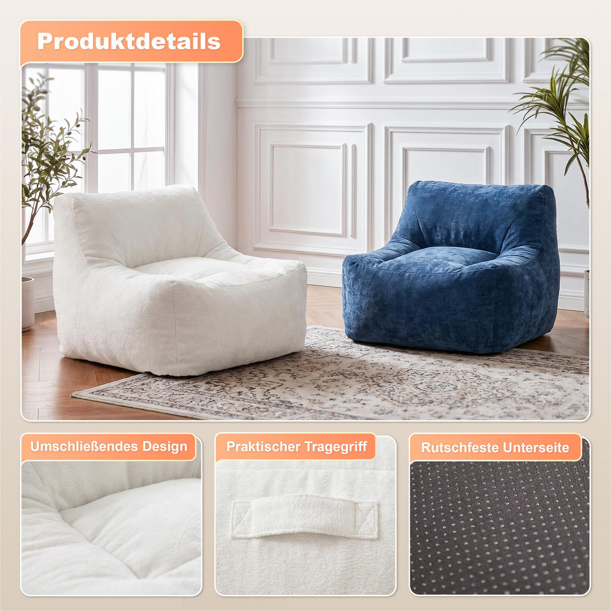 EINZELSOFA 4361 - Weiß, Textil (90/38/92cm) - Vercart