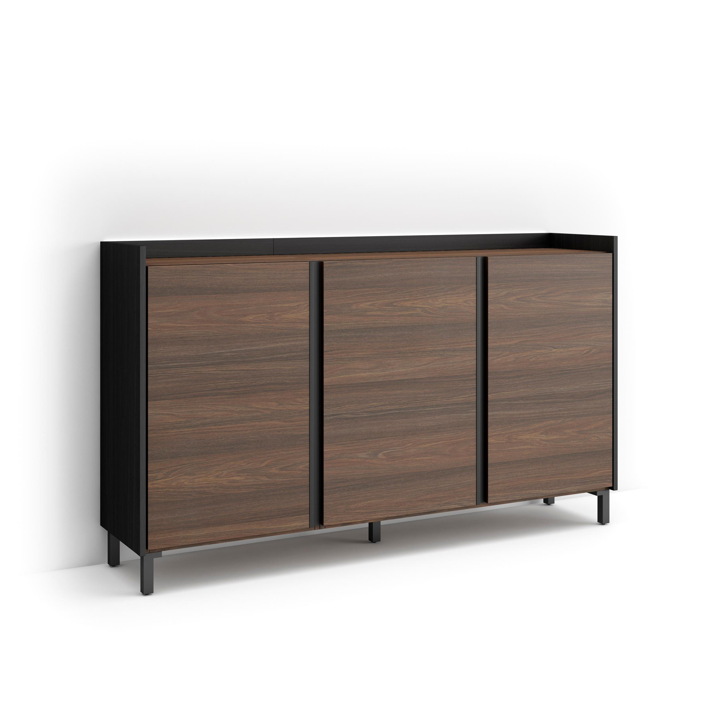 Skraut Home Sideboard, Dunkelbraun 156x91x35 cm