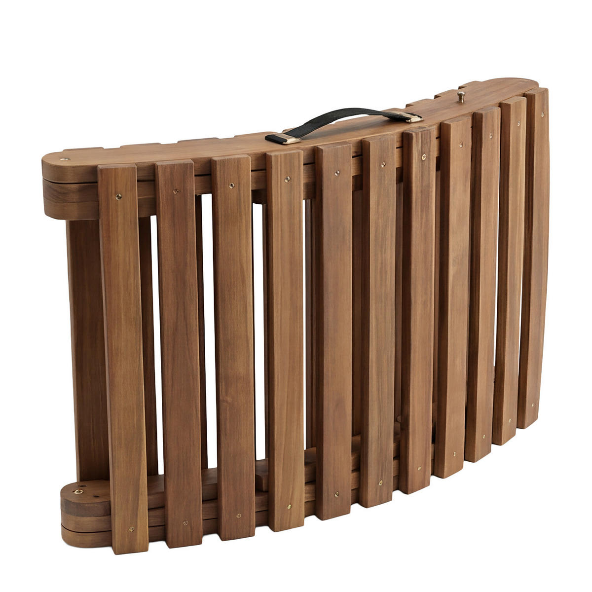 GARTENLIEGE - Akazie massiv / Webstoff - Beige, Holz/Textil (54/55/168cm) - home24