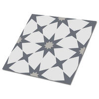 FLIESENAUFKLEBER 9 Stück 30x30 cm selbstklebend Sterne - Grau, Textil (30/1.6/30cm) - TULUP