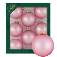CHRISTBAUMKUGELN Uni-Design Rosa 7cm (Glas / 8 Stk.) - Rosa, Glas (6/7/6cm) - Krebs Glas Lauscha