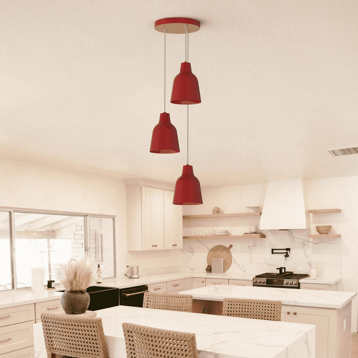 HÄNGELEUCHTE - Rot, Metall (35/35/22cm) - Lumicom