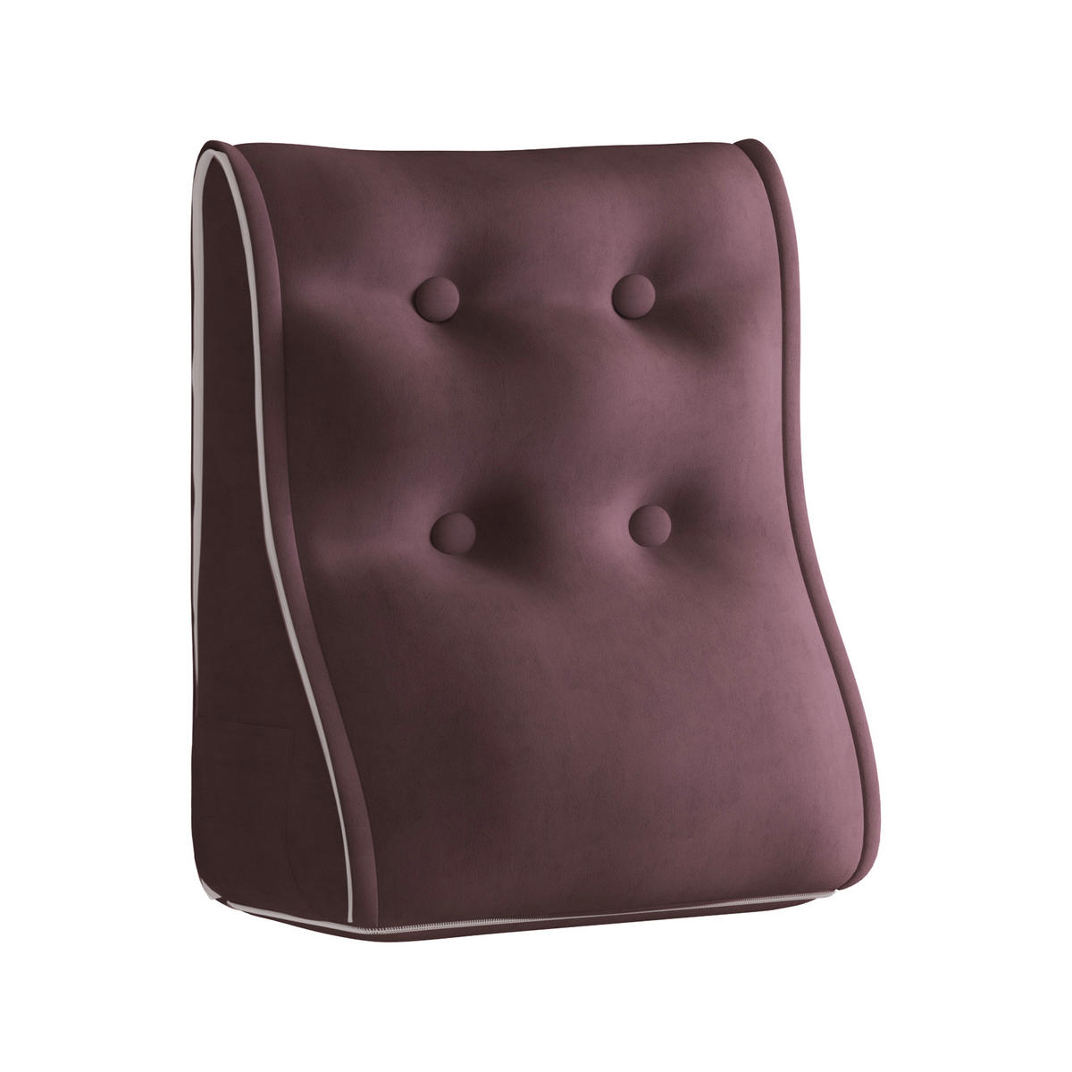 RÜCKENKISSEN Kopfteilkissen Samt kastanienbraun 50/22cm - Kastanienfarben, Textil (22/50cm) - Vercart