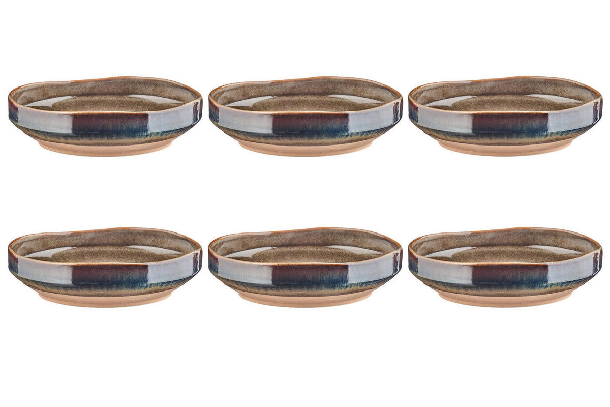 SUPPENTELLER Genesis Ø21cm - 6er-Set - Basalt - Braun, Keramik (21cm) - Björn