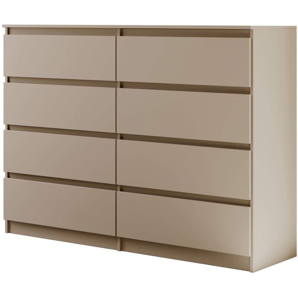 KOMMODE Lemon 140 cm mit acht Schubladen kaschmir - Kaschmir, Holzwerkstoff (140/101.5/39cm) - Beautysofa