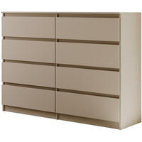 KOMMODE Lemon 140 cm mit acht Schubladen kaschmir - Kaschmir, Holzwerkstoff (140/101.5/39cm) - Beautysofa