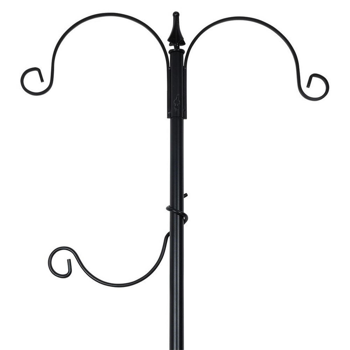 VOGELFUTTERSTÄNDER inkl. Tränken 189 cm Schwarz - Schwarz, Metall (50/189/50cm) - ProGarden