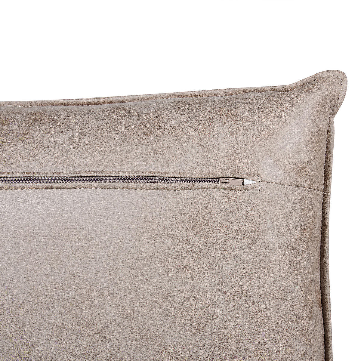 3-SITZER-ECKSOFA Kunstwildleder hellbraun rechtsseitig Gallo - Schwarz/Braun, Kunststoff/Textil (280/160cm) - Beliani