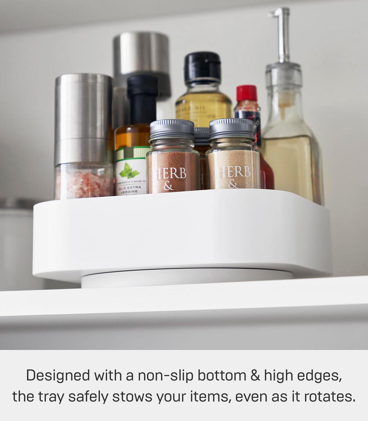 DREHTABLETT Tower 2198 weiß 6,3/20/20 cm - Weiß, Kunststoff (20/6.3/20cm) - Yamazaki