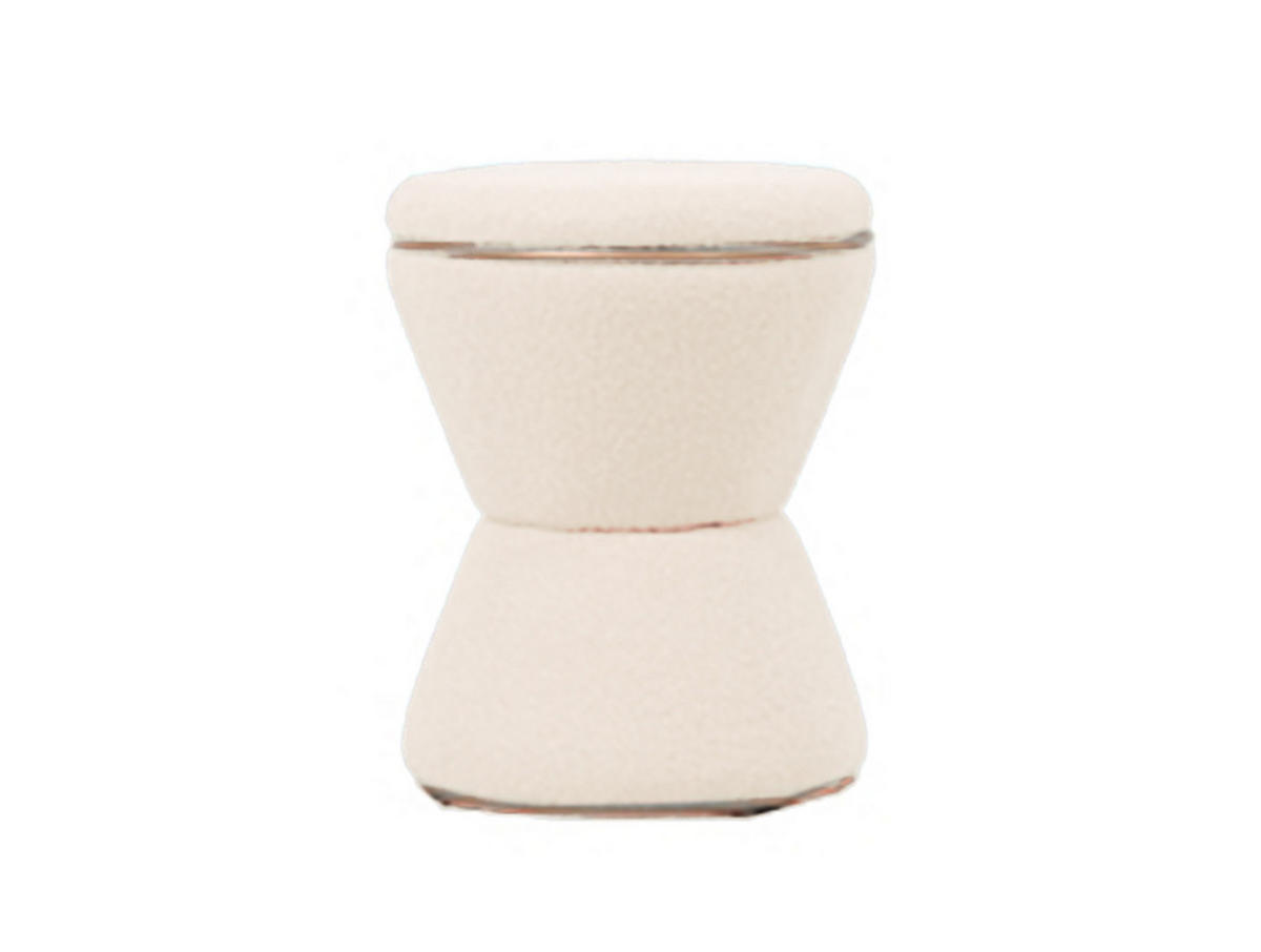 HOCKER Gustar 38.5/38.5/43 cm - Weiß, Textil (38.5/43/38.5cm) - Leitmotiv