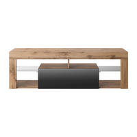 TV-LOWBOARD Bianko Eiche / Schwarz 140/50/35 cm - Eichefarben/Schwarz, Holzwerkstoff (140/50.5/35cm) - Selsey