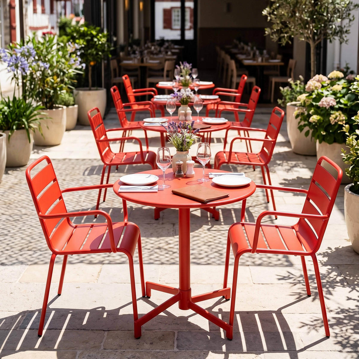 GARTENSET 3-tlg., Rot - Rot, Metall - Oviala