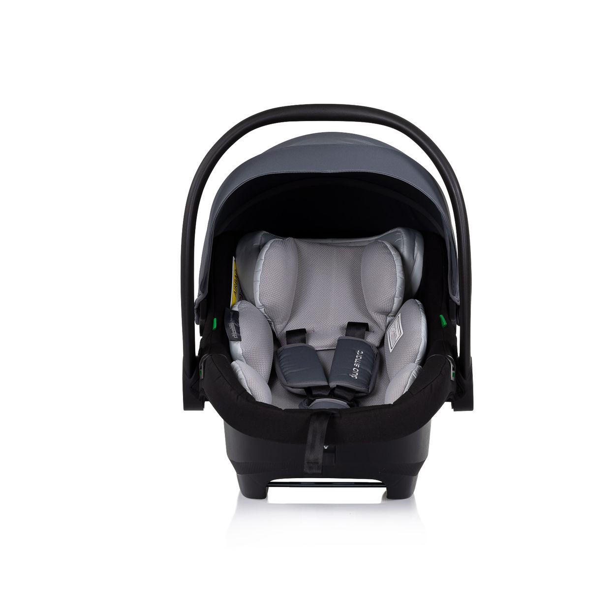 BABYSCHALE SET Isofix Duo Smart grau dunkelgrau Duo Smart i-Size verstellbare Kopfstütze - Grau, Kunststoff (40/58/66cm) - Chipolino