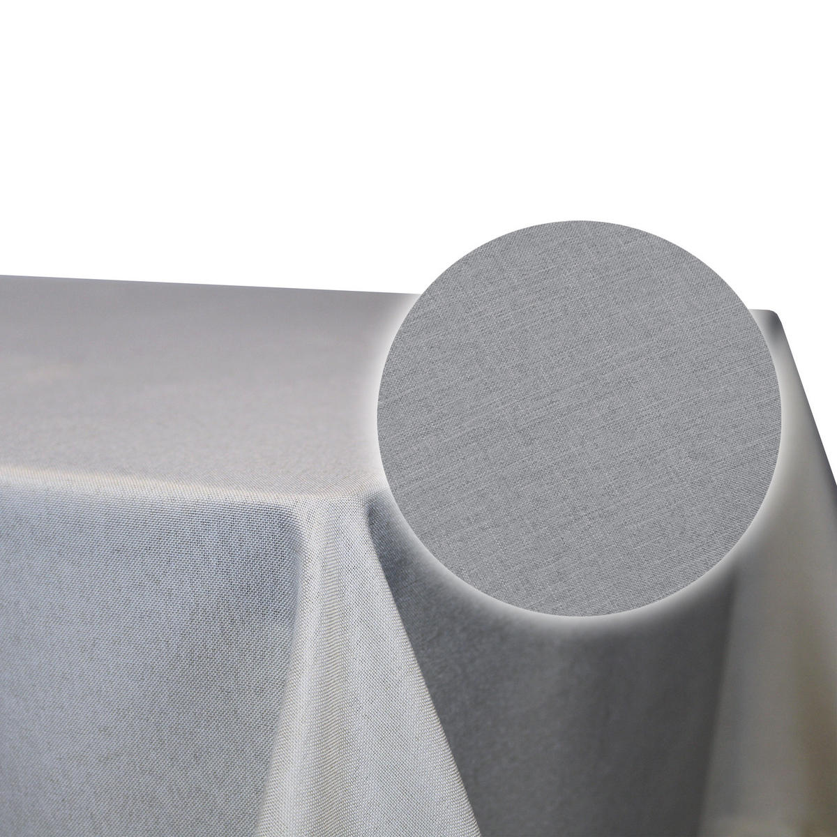 TISCHDECKE Leinenoptik 160/160 cm quadratisch Silber - Silberfarben, Textil (160/160cm) - TiborTex