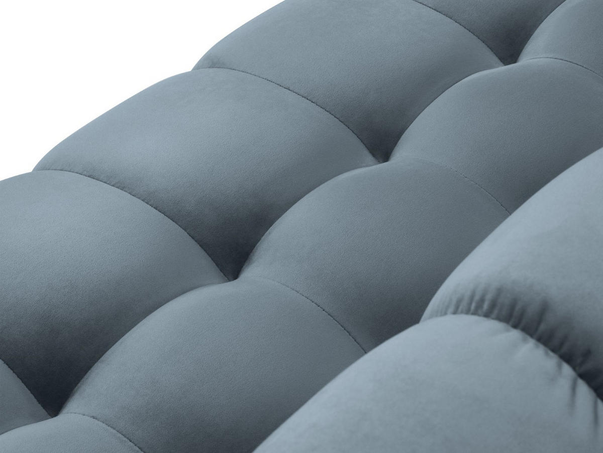 ECKSOFA rechts Mamaia aus Samt hellblau 5 Sitzplätze - Hellblau, Textil (185/293cm) - Micadoni
