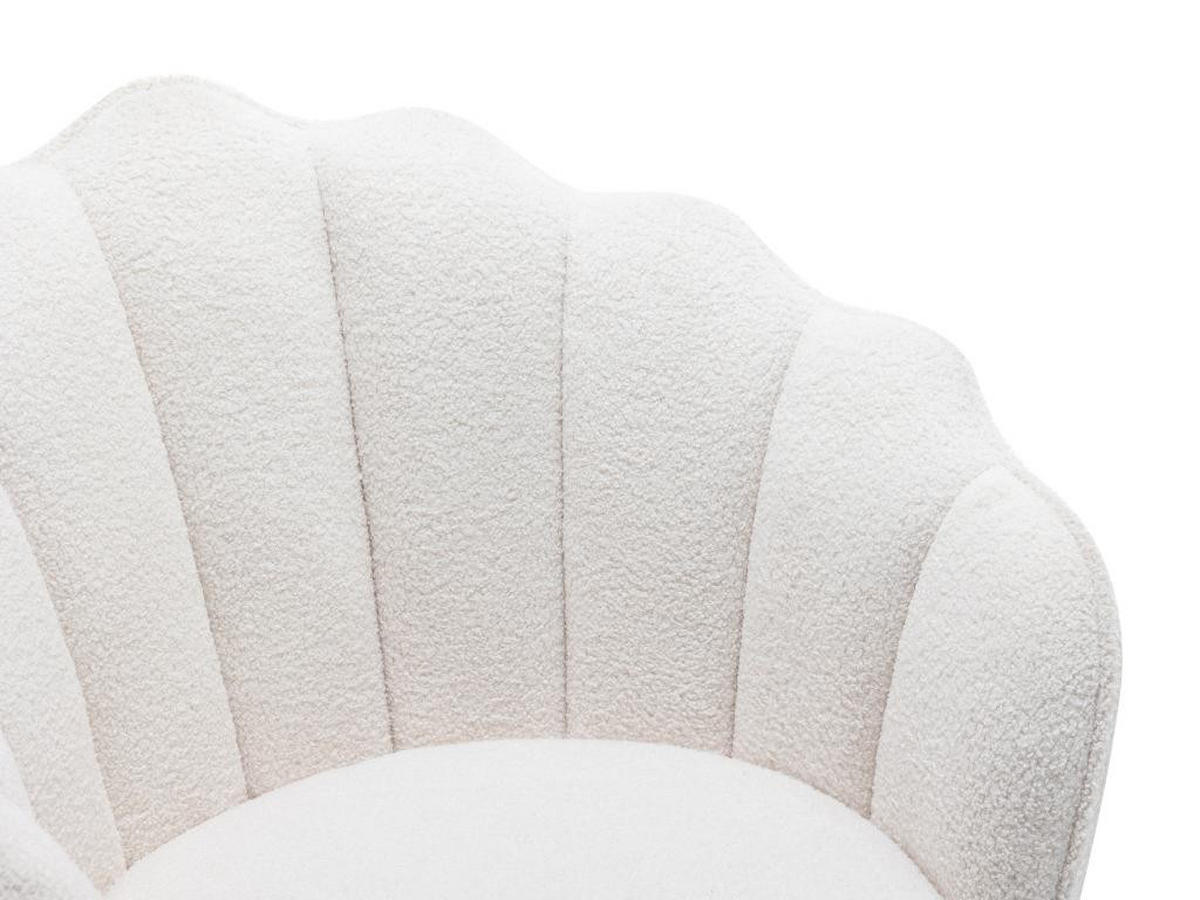 MUSCHELSESSEL - Bouclé-Stoff - Weiß - LALEA - Weiß, Textil (73/88/76cm) - Vente-Unique