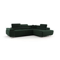 ECKSOFA Monaro Mit Schlaffunktion - Grün, Holzwerkstoff/Textil (275/202cm) - Fun Möbel