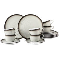 KAFFEESERVICE Terra Corso 18er Set - Beige/Grau, Keramik (1/1/1cm) - Seltmann Weiden
