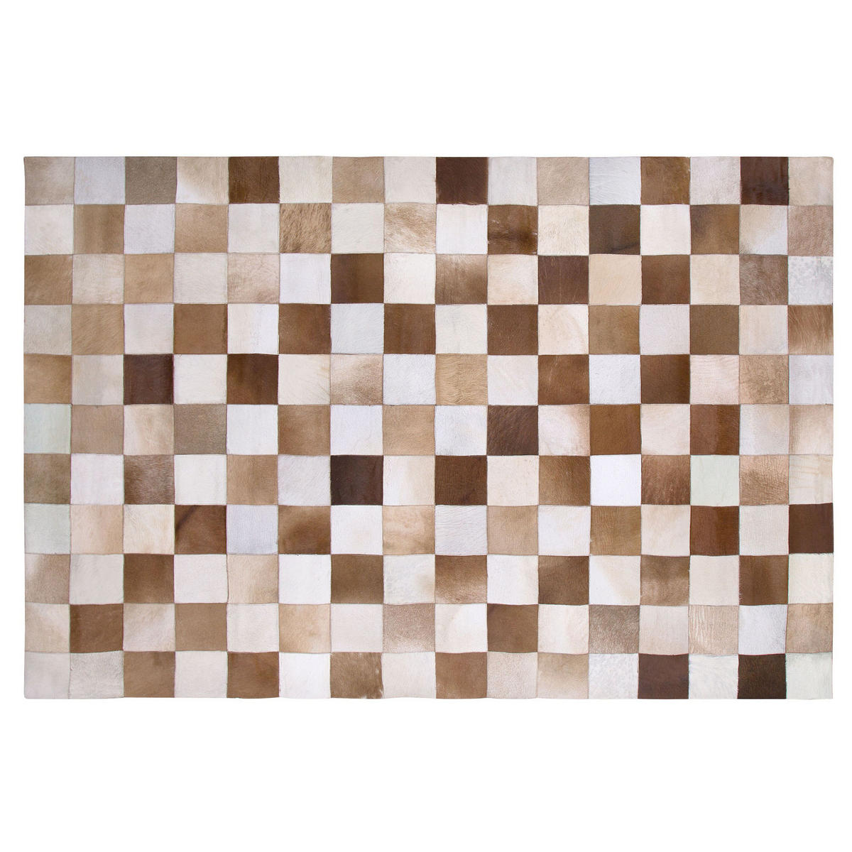 KURZFLOR-TEPPICH Solmaz 200/140 cm - Braun, Fell (140/200cm) - Beliani