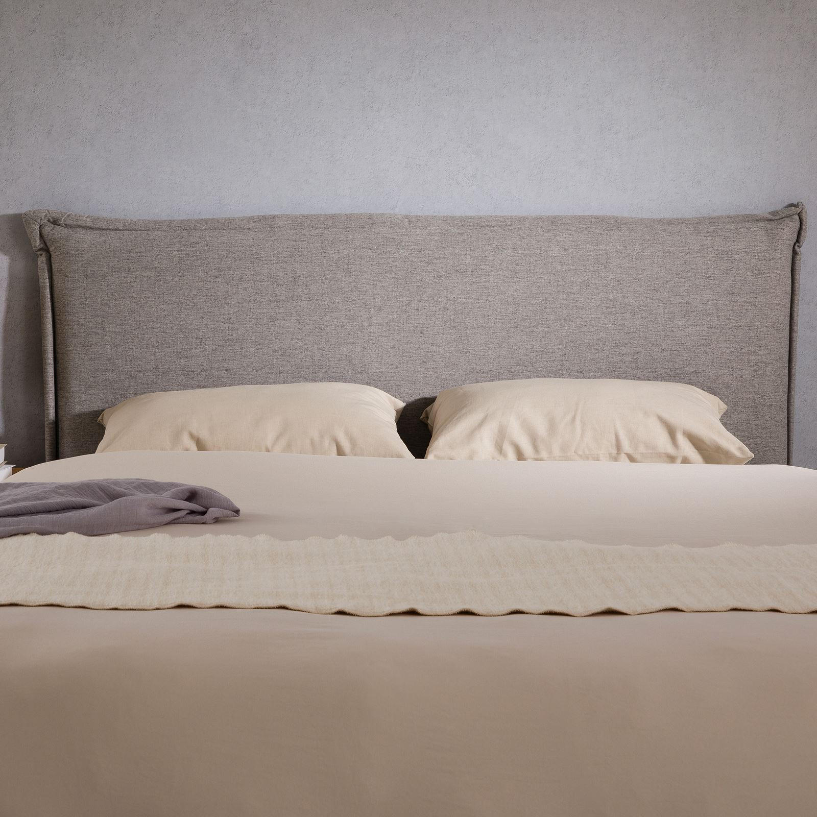 KOPFTEIL VINCEL 160X190 CM - Grau, Textil (162/94/7cm) - IDIMEX